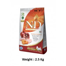 Farmina ND Mini Adult Dog Food Pumpkin Chicken And Pomegranate Grain Free 2.5 Kg